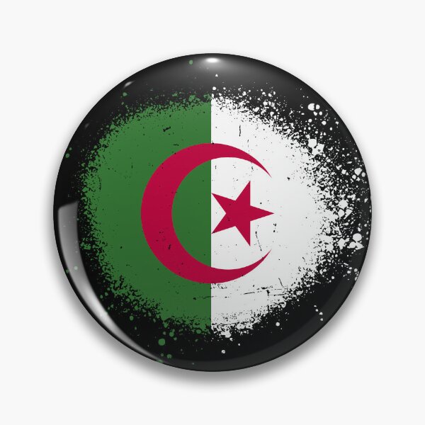 Item preview, Algeria Flag Spray Paint Splatter Style designed and sold by DelfDesign.