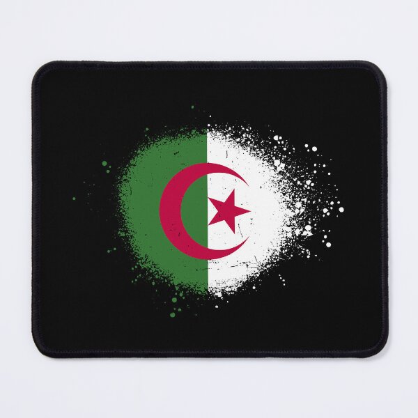 Item preview, Algeria Flag Spray Paint Splatter Style designed and sold by DelfDesign.