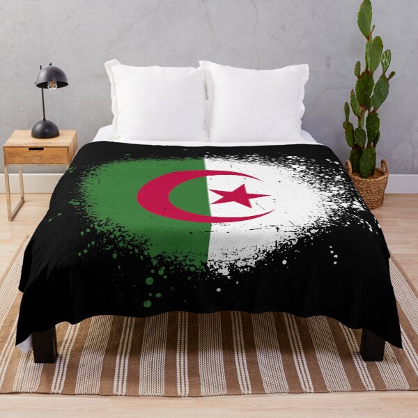 Item preview, Algeria Flag Spray Paint Splatter Style designed and sold by DelfDesign.