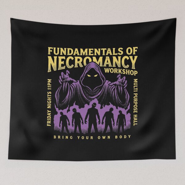 Item preview, Fundamentals of Necromancy Funny Tabletop RPG Retro Flyer designed and sold by AdyKurniawan.