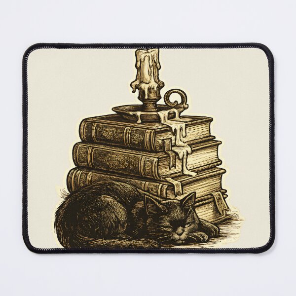 Item preview, Just One More Chapter Vintage Books Black Cat – Bookish Reader Dark Academia Gift designed and sold by SanaCreation13.
