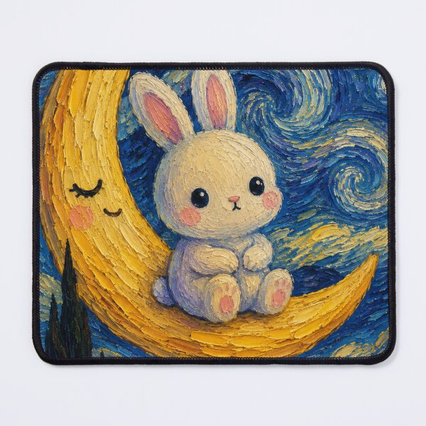 Item preview, Kawaii Rabbit in the Starry Night designed and sold by EsenciaZen.