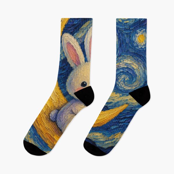 Item preview, Kawaii Rabbit in the Starry Night designed and sold by EsenciaZen.