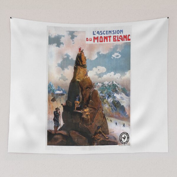 Item preview, Retro Mont Blanc Mountain Climbing Illustration Poster designed and sold by BanSosGakCairR.