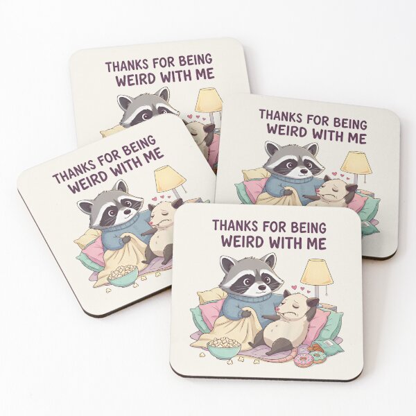 Item preview, Thanks for Being Weird with Me Raccoon & Opossum Shirt – Cute Best Friend Meme Tee designed and sold by ZyxDes.