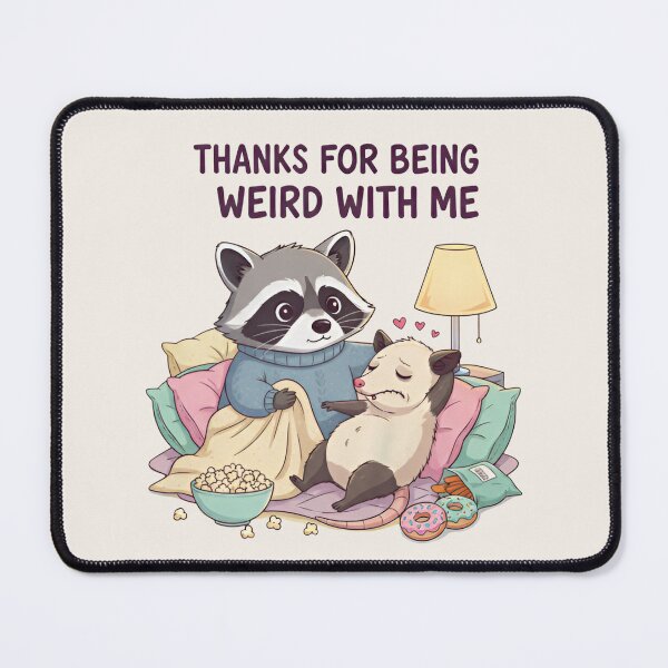 Item preview, Thanks for Being Weird with Me Raccoon & Opossum Shirt – Cute Best Friend Meme Tee designed and sold by ZyxDes.