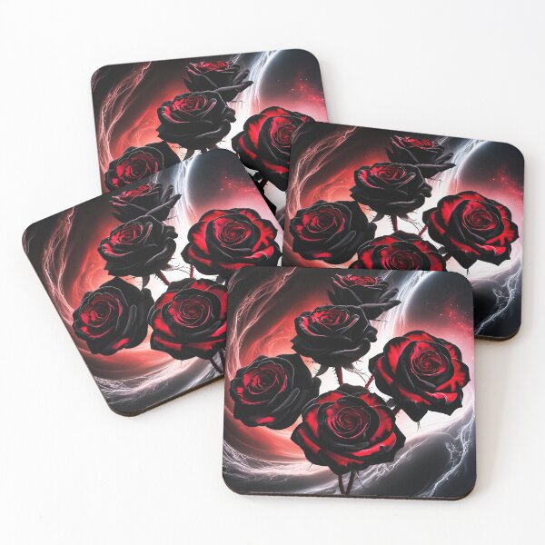 Item preview, Black and Red Roses in a Cosmic Vortex designed and sold by 247GiftsbyTina.