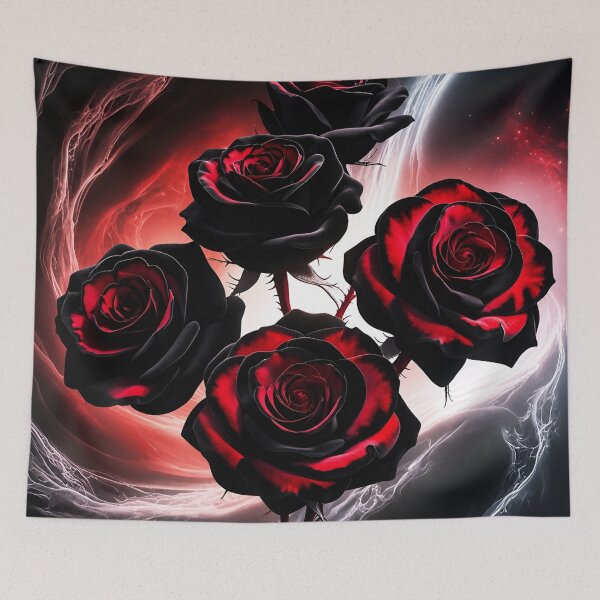 Item preview, Black and Red Roses in a Cosmic Vortex designed and sold by 247GiftsbyTina.