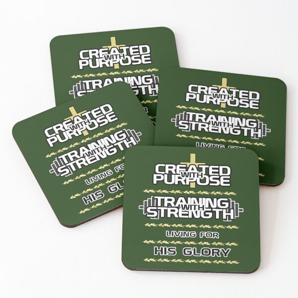 Item preview, Created With Purpose - Training With Strength | Christian Gym designed and sold by Bezuiden.