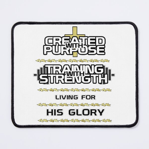 Item preview, Created With Purpose - Training With Strength | Christian Gym designed and sold by Bezuiden.