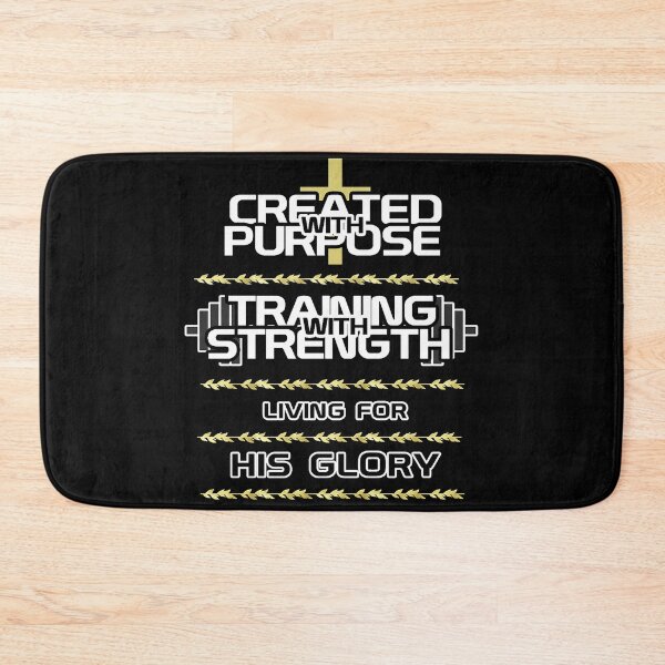 Item preview, Created With Purpose - Training With Strength | Christian Gym designed and sold by Bezuiden.