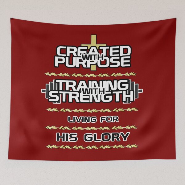 Item preview, Created With Purpose - Training With Strength | Christian Gym designed and sold by Bezuiden.