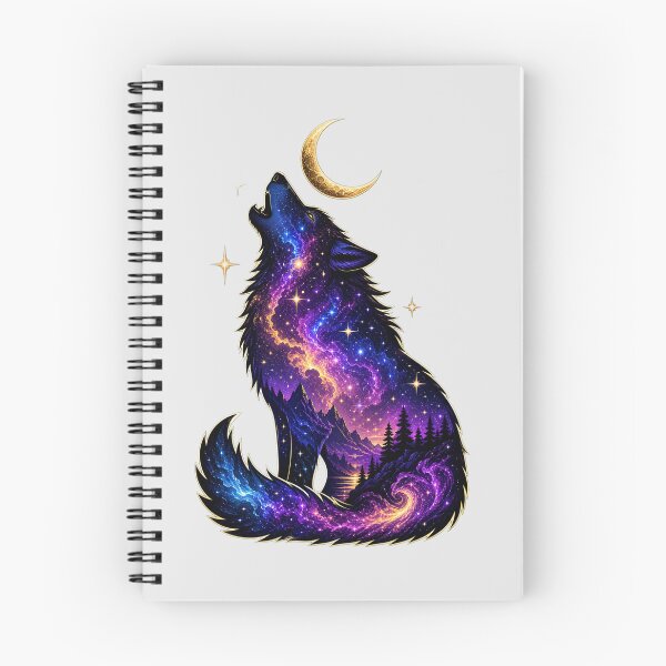 Item preview, Cosmic Howling Wolf - Galaxy Night Sky Landscape designed and sold by Wear-X.