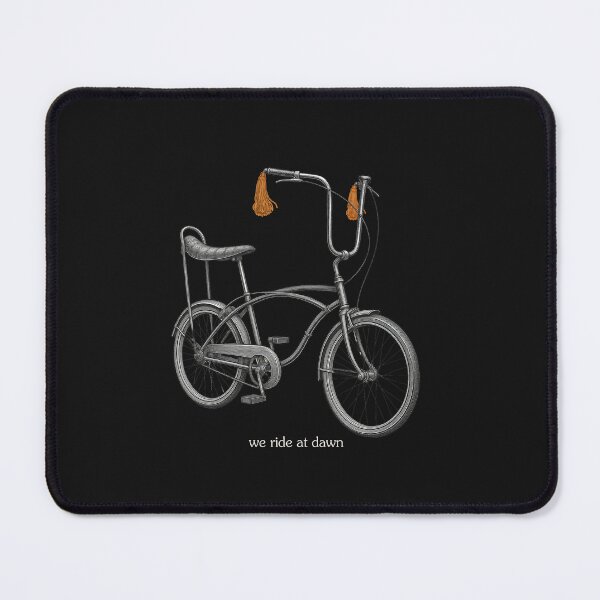 Item preview, We Ride at Dawn Orange Tassels (white text) | Dragster Bike | Banana Seat Bike | Gen X Nostalgia Shirt | 70s Childhood Retro Christmas Birthday designed and sold by The Frog.