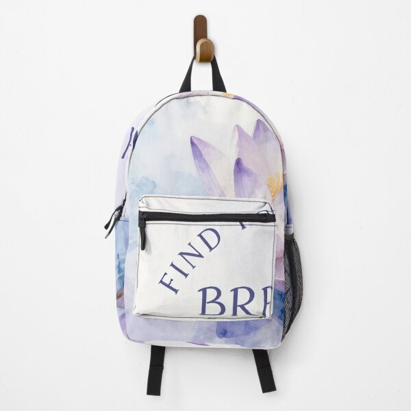 Item preview, Find Your Center Breathe Lotus Flower Watercolor Meditation Zen Yoga Poster designed and sold by FestivityFinds.