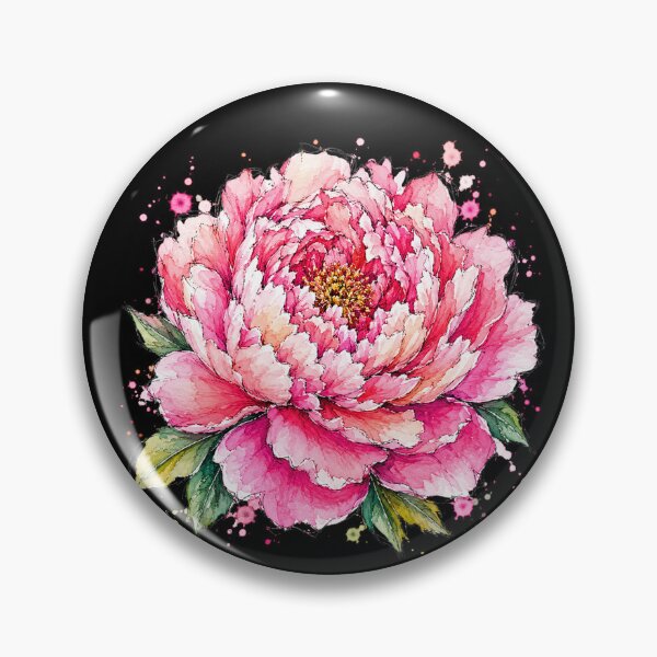Item preview, Pink Peony Watercolor Art – Elegant Botanical Floral Illustration designed and sold by ColorSplash123.