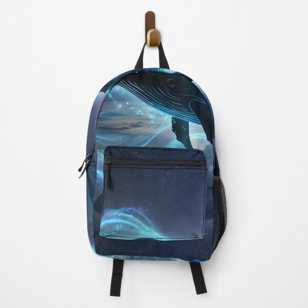 Item preview, Cosmic Galaxy Whale – Glowing Bioluminescent Ocean Space Art designed and sold by DreamyWallVibes.