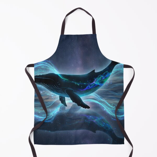 Item preview, Cosmic Galaxy Whale – Glowing Bioluminescent Ocean Space Art designed and sold by DreamyWallVibes.