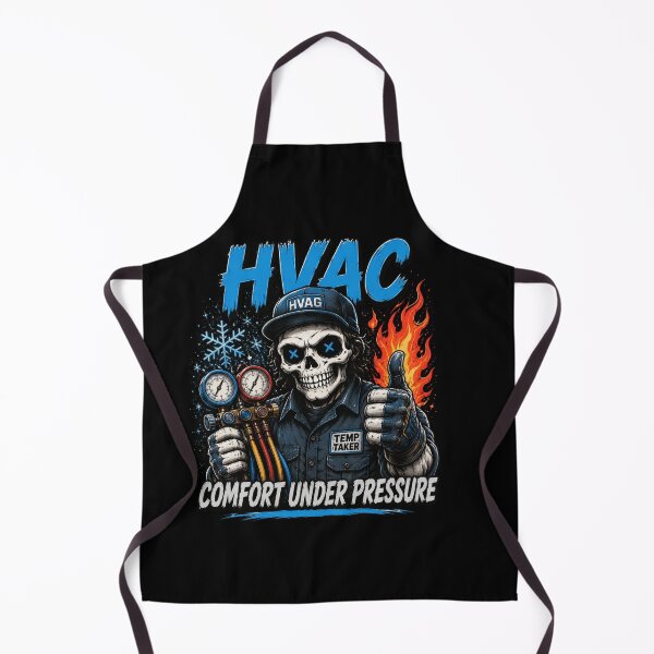 Item preview, HVAC Technician Skull Comfort Under Pressure designed and sold by markymaarty.