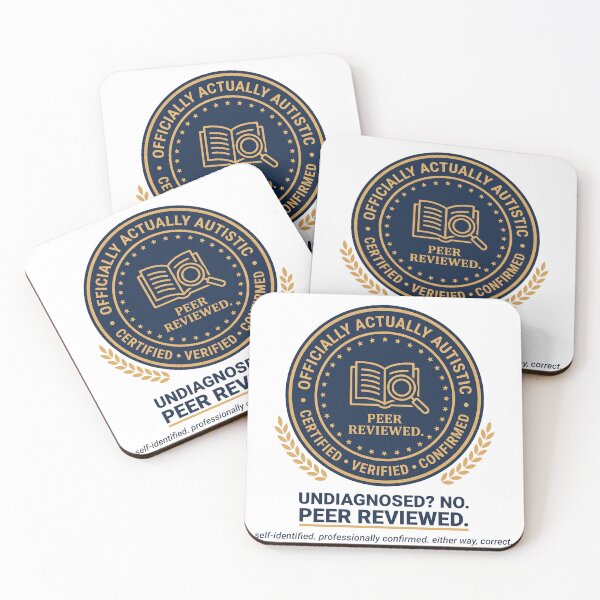 Item preview, Actually Autistic Peer Reviewed Certified Seal Identity Gift designed and sold by Osmose-Studio ⭐⭐⭐⭐⭐.