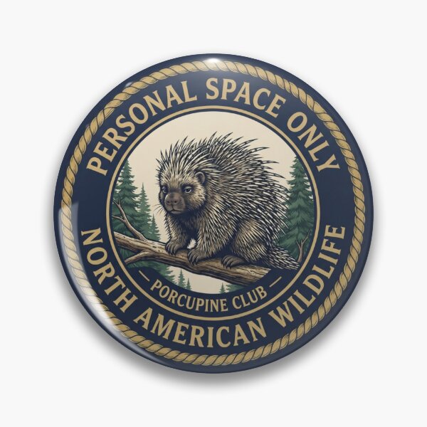 Item preview, Personal Space Only Porcupine Club Humor Badge designed and sold by CalmCapy Co.
