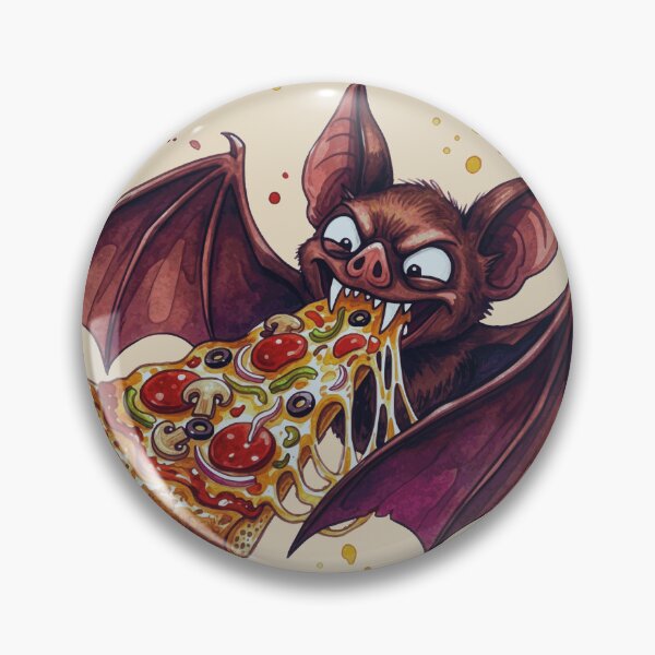 Artikelvorschau, Vampizza - Funny Vampire Bat Eating Pizza entworfen und verkauft von chriswo-design.