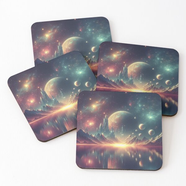 Item preview, Retro-Futuristic Cosmic Landscape: 70s Vintage Surreal Space Art for Home Decor designed and sold by DODObakr.