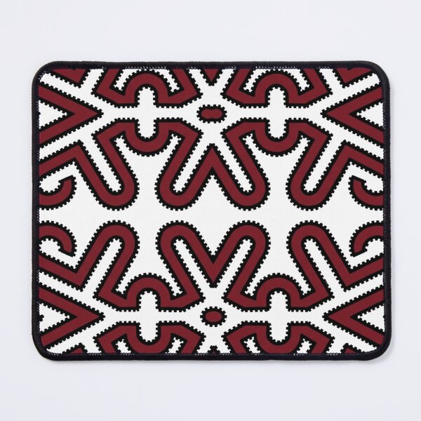 Item preview, Traditional Tribal Symmetry – Clean Maroon & Black Geometric Pattern designed and sold by Biz PNG.