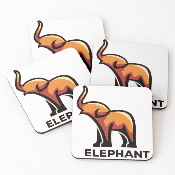 Item preview, Elephant colour logo for animal lovers designed and sold by PSDesignWorks.
