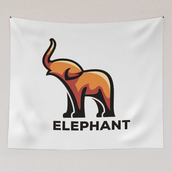 Item preview, Elephant colour logo for animal lovers designed and sold by PSDesignWorks.