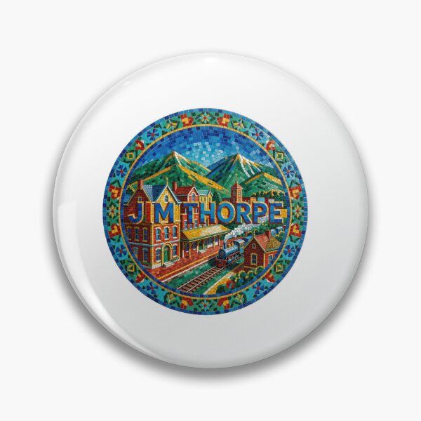 Item preview, Jim Thorpe Mountain Mosaic Travel Sticker Summer Souvenir designed and sold by Imaginarium of Chaos falcon88 .