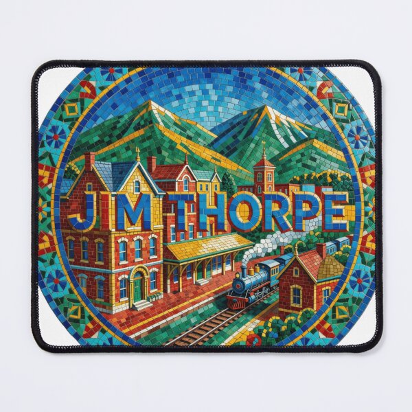 Item preview, Jim Thorpe Mountain Mosaic Travel Sticker Summer Souvenir designed and sold by Imaginarium of Chaos falcon88 .