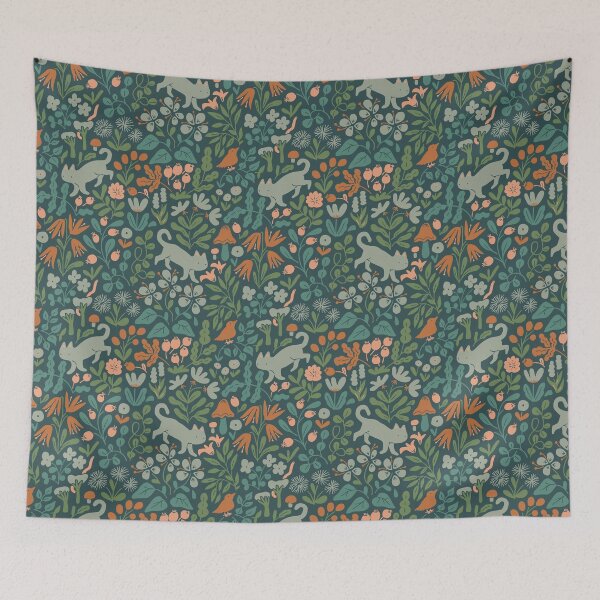 Item preview, Botanical Kitties. Whimsical Cats, Mushrooms, Birds & Blooms designed and sold by kostolom3000.