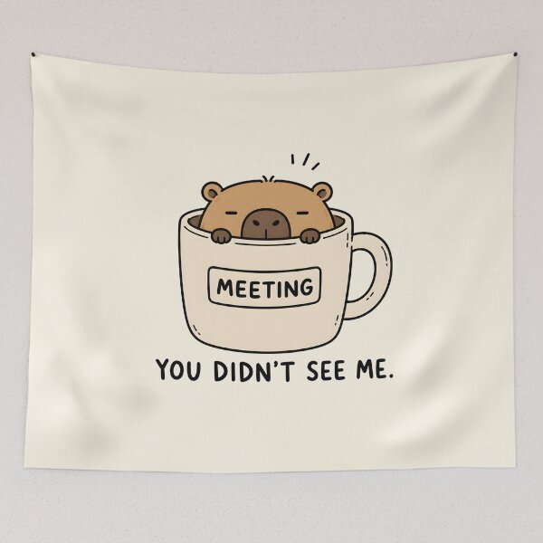 Item preview, Meeting? I’m Hiding in Here designed and sold by ChocoMellowCo.