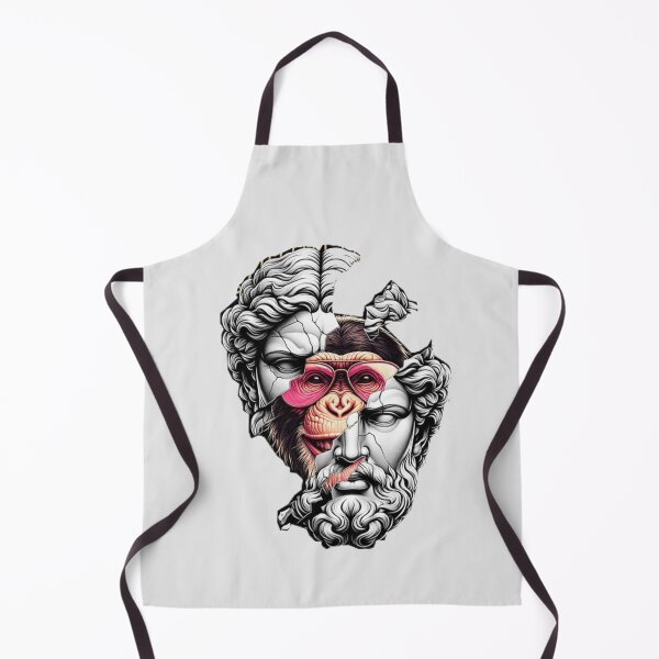 Item preview, Shattered Greek Statue Revealing Cool Monkey in Pink Sunglasses Surreal Pop Art Design designed and sold by Lineesh Kumar.