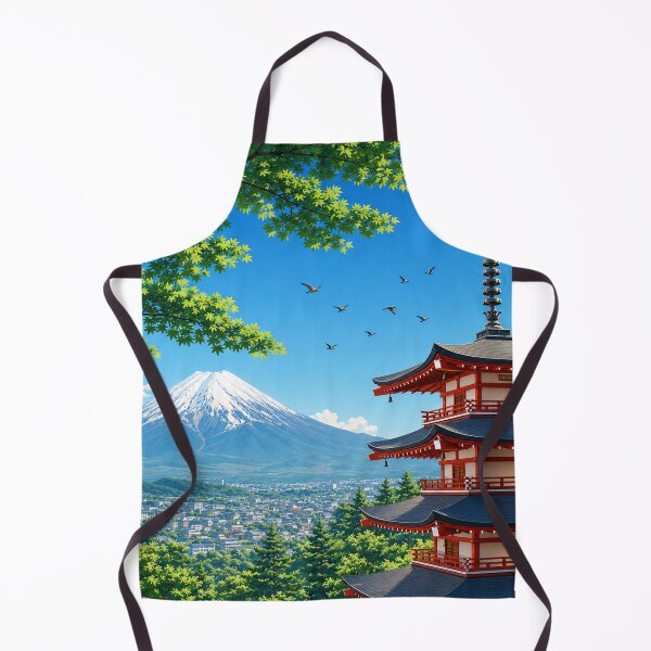 Item preview, Chureito Pagoda under the summer sun designed and sold by Pixel Sakura Gallery.