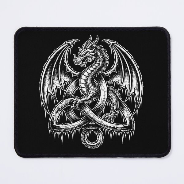 Item preview, Celtic Dragon Triquetra Black Metal Art designed and sold by DeimosArtIntl.