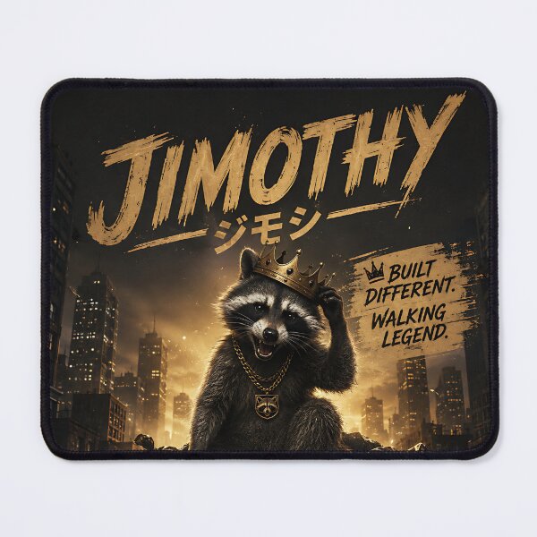 Item preview, Jimothy Trash King Raccoon Crown Poster designed and sold by Jaideep Walia.