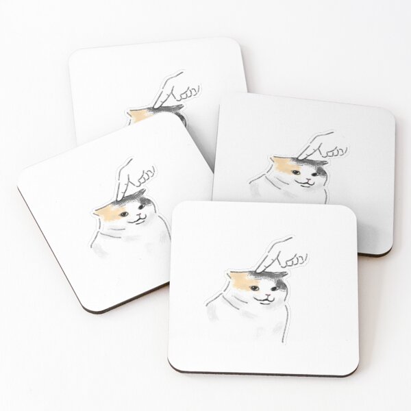 Item preview, Finger Poke Flat Head Cat Funny Cute Hand Drawn Art designed and sold by raun.draw.
