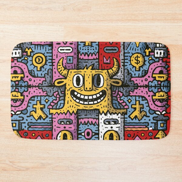 Item preview, Smiling Bull Monster Financial Doodle Vision designed and sold by Romgora.