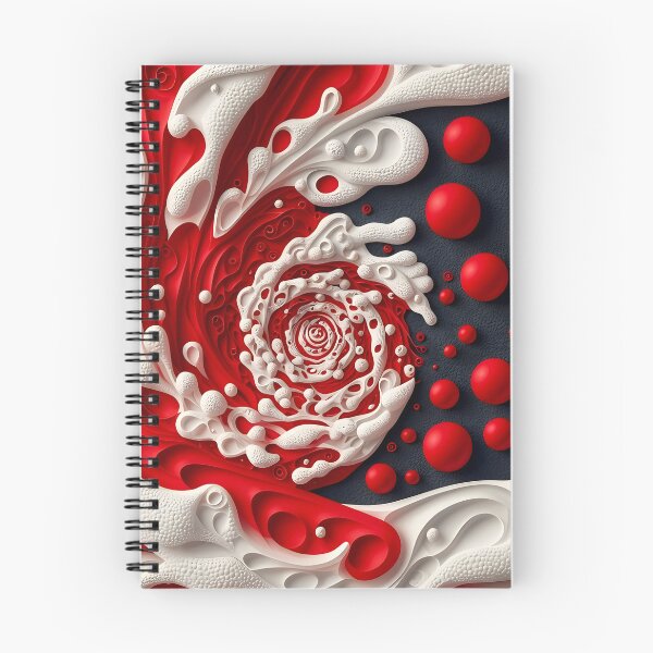 Item preview, Abstract Red and White Spiral designed and sold by Vicky Brago-Mitchell®.