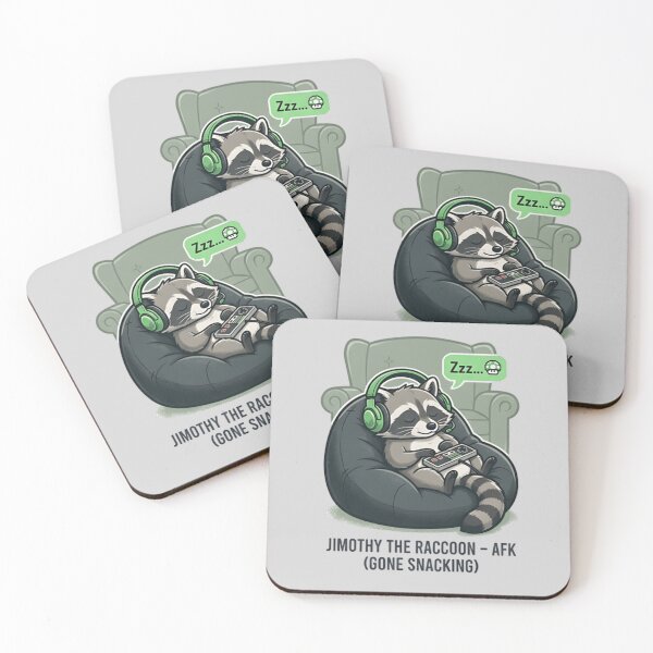 Item preview, Jimothy the Raccoon AFK Gone Snacking Shirt – Funny Gamer Trash Panda Tee designed and sold by ZyxDes.