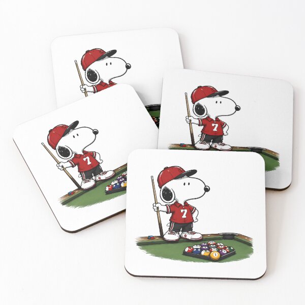 Item preview, Cute Snoopy Playing Pool | Funny Billiards Fan Art designed and sold by artizallart.