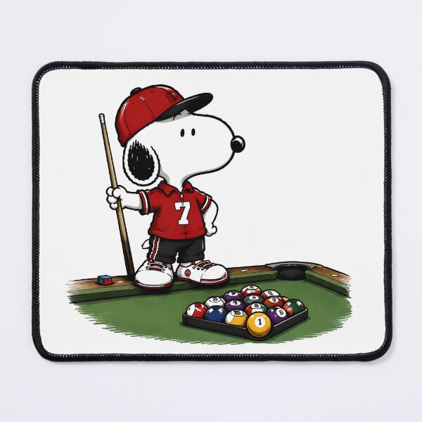 Item preview, Cute Snoopy Playing Pool | Funny Billiards Fan Art designed and sold by artizallart.