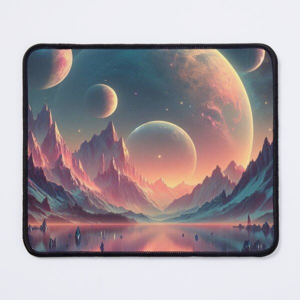 Item preview, Neon Nebula Dreams: Surreal Cosmic Mountain V3 designed and sold by DODObakr.