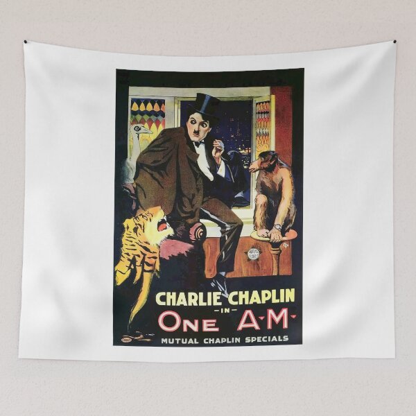 Item preview, Charlie Chaplin One A.M. Vintage Silent Film Poster designed and sold by klisexbyu11.