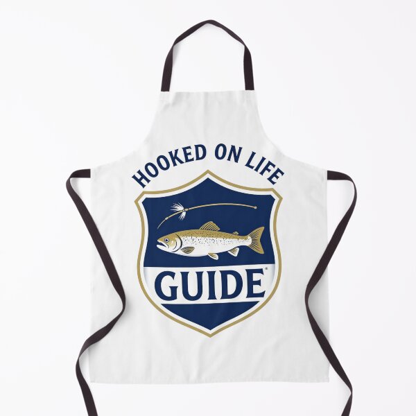 Item preview, Hooked on Life Fishing Guide Vintage Trout Fly Fishing Badge T-Shirt designed and sold by FestivityFinds.