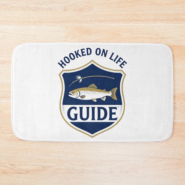 Item preview, Hooked on Life Fishing Guide Vintage Trout Fly Fishing Badge T-Shirt designed and sold by FestivityFinds.