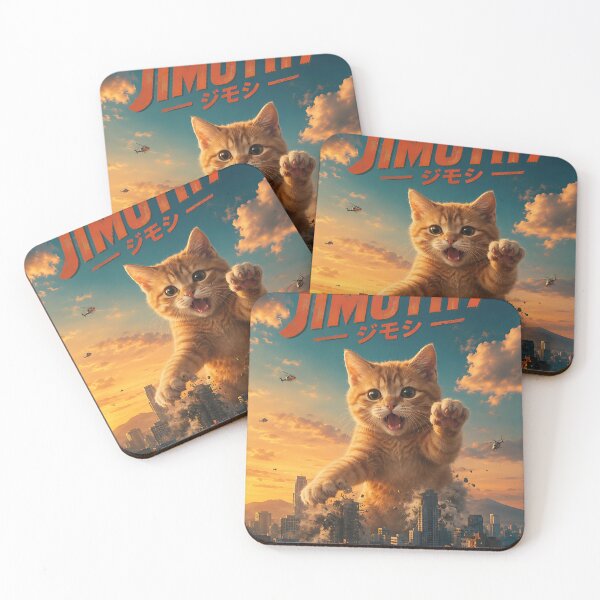 Item preview, Jimothy Giant Kitten Kaiju Movie Poster designed and sold by Jaideep Walia.
