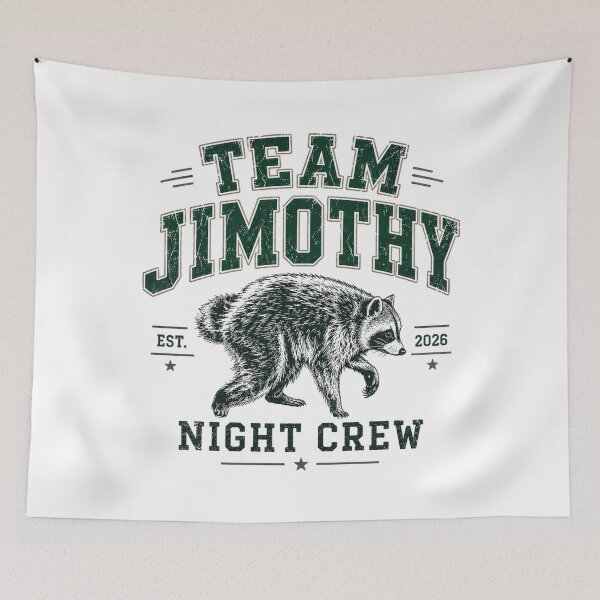 Item preview, Team Jimothy Crew Night Est 2026 Seattle Raccoon Viral Memes designed and sold by OlakunleOloroz.